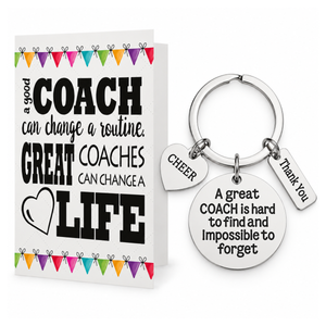 Cheer Coach Keychain & Card Gift Set
