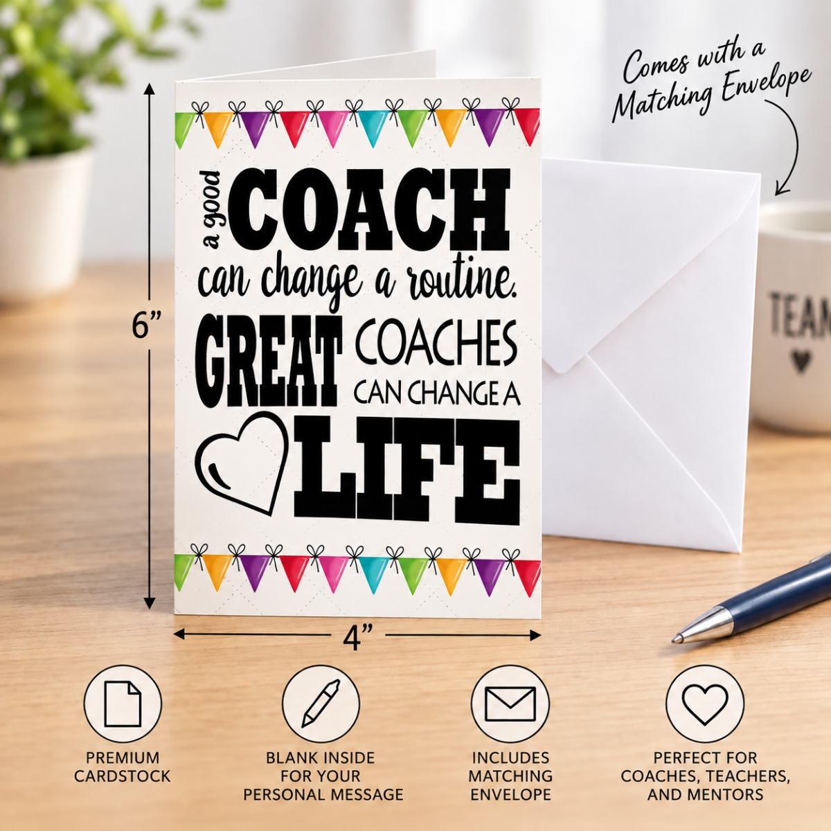 Cheer Coach Keychain & Card Gift Set