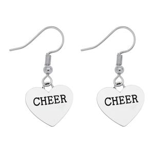 Cheer Heart Charm Earrings