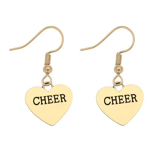 Cheer Heart Charm Earrings
