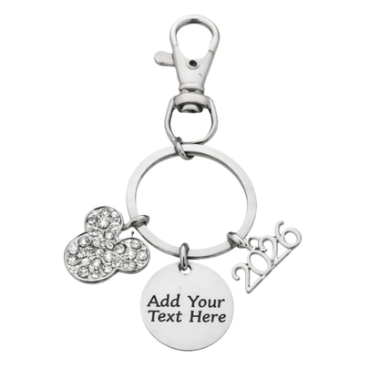 Personalized Cheerleading D2 Summit Worlds Zipper Pull Keychain