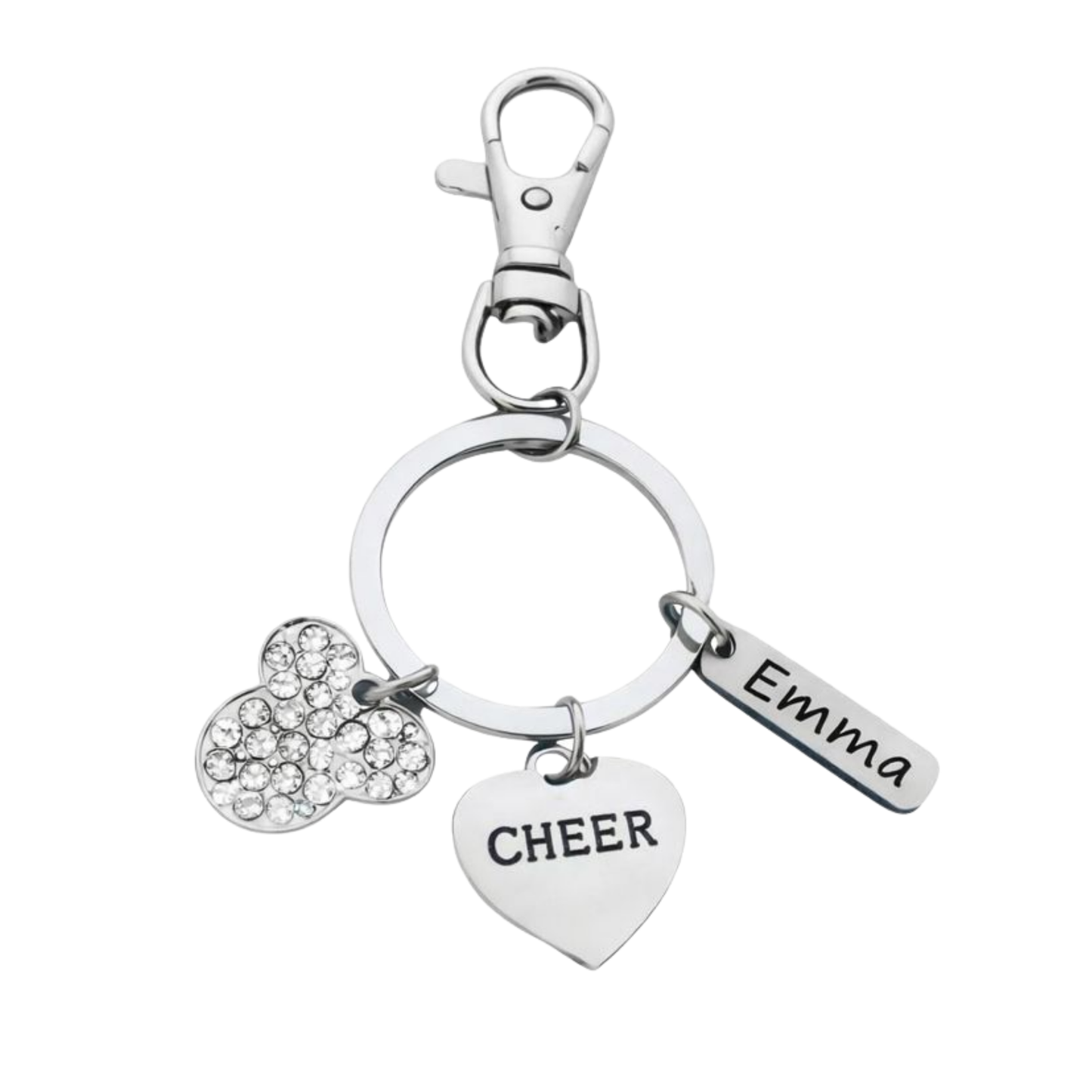 Personalized Cheerleading D2 Summit Worlds Zipper Pull Keychain