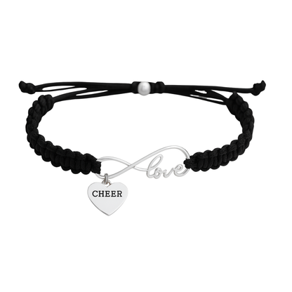 Cheer Love Infinity Rope Bracelet - Pick Color & Charm