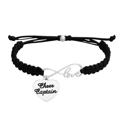 Cheer Love Infinity Rope Bracelet - Pick Color & Charm