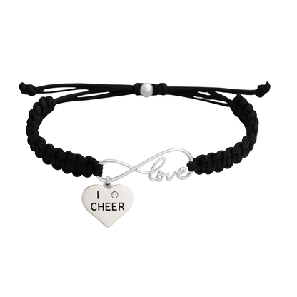 Cheer Love Infinity Rope Bracelet - Pick Color & Charm