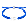 Royal blue braided cheer bracelet with sporty megaphone charm