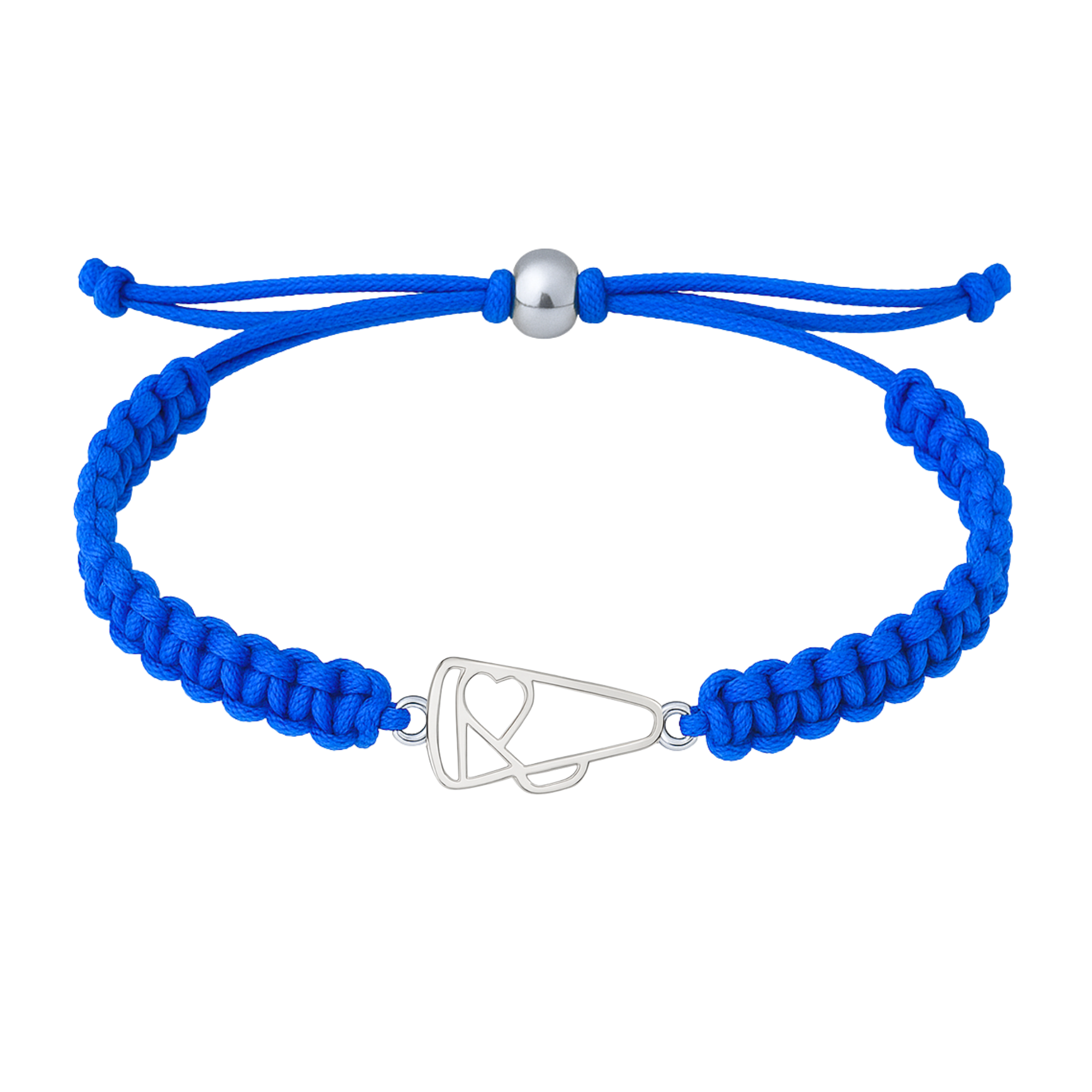 Cheer Stainless Steel Megaphone Adjustable Rope Bracelet