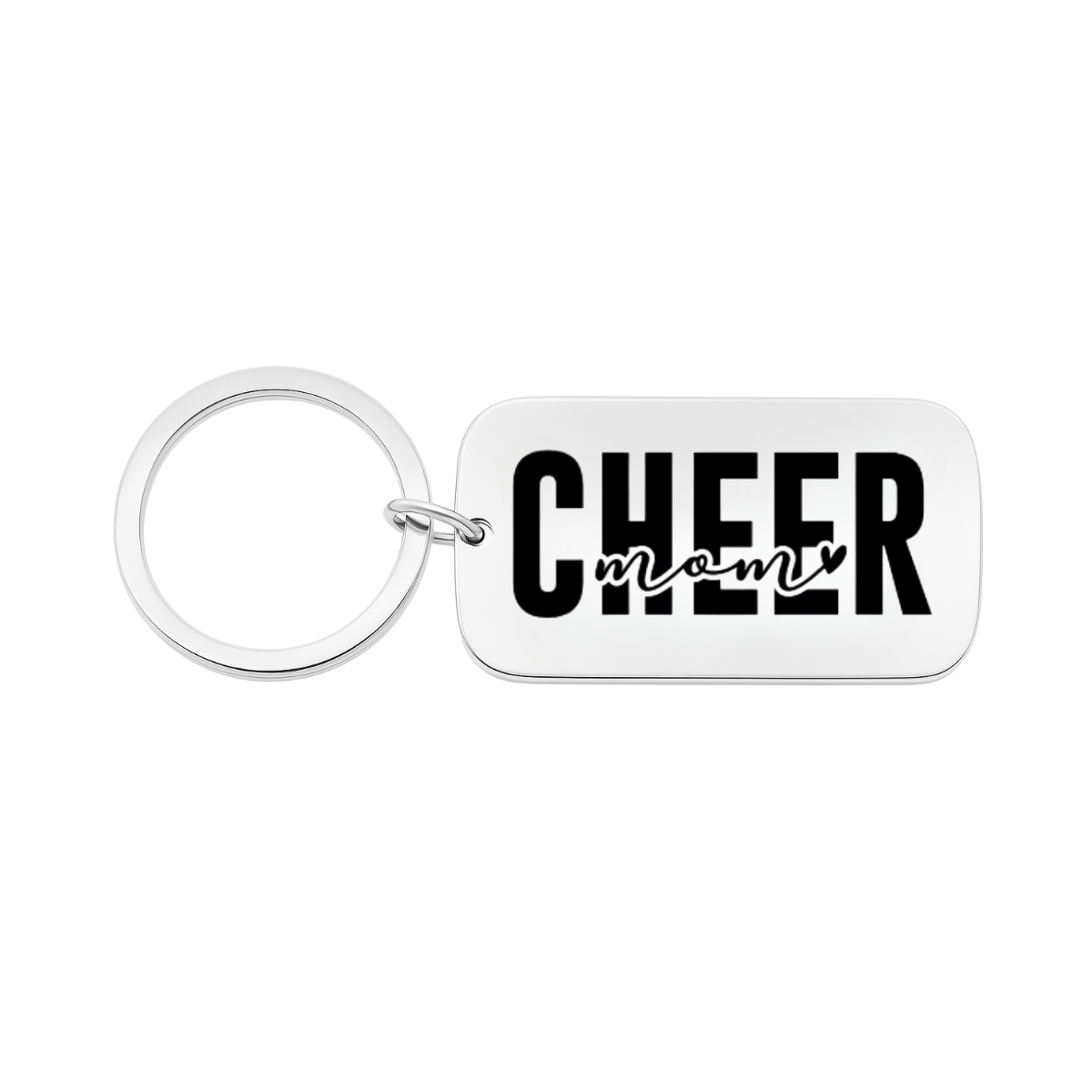 Cheer Mom Keychain - Rectangle Shape - Pick Style