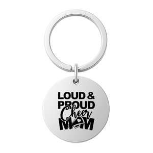 Cheer Mom Keychain - Round Shape - Pick Style