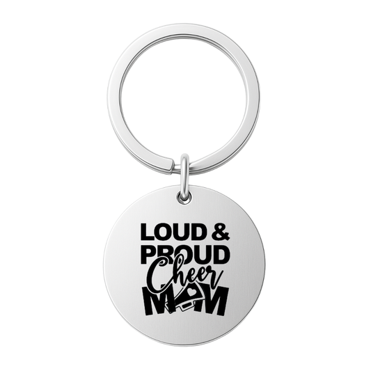 Cheer Mom Keychain - Round Shape - Pick Style