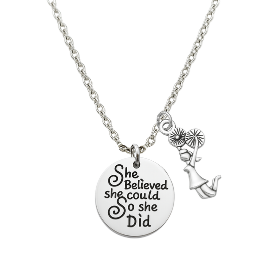 Cheer Necklace- She Believed She Could So She Did