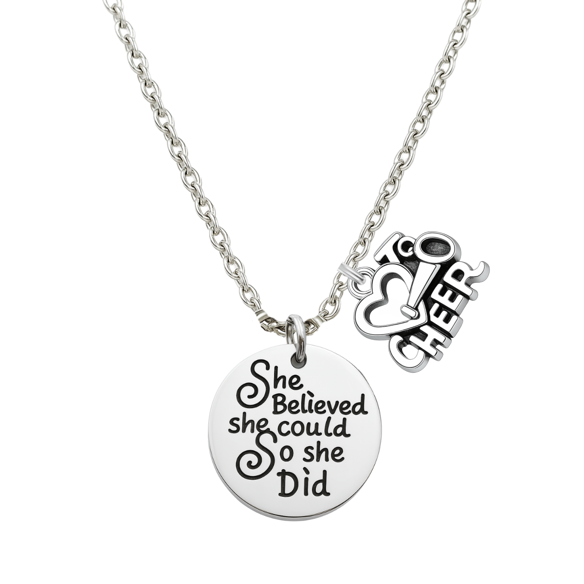Cheer Necklace- She Believed She Could So She Did