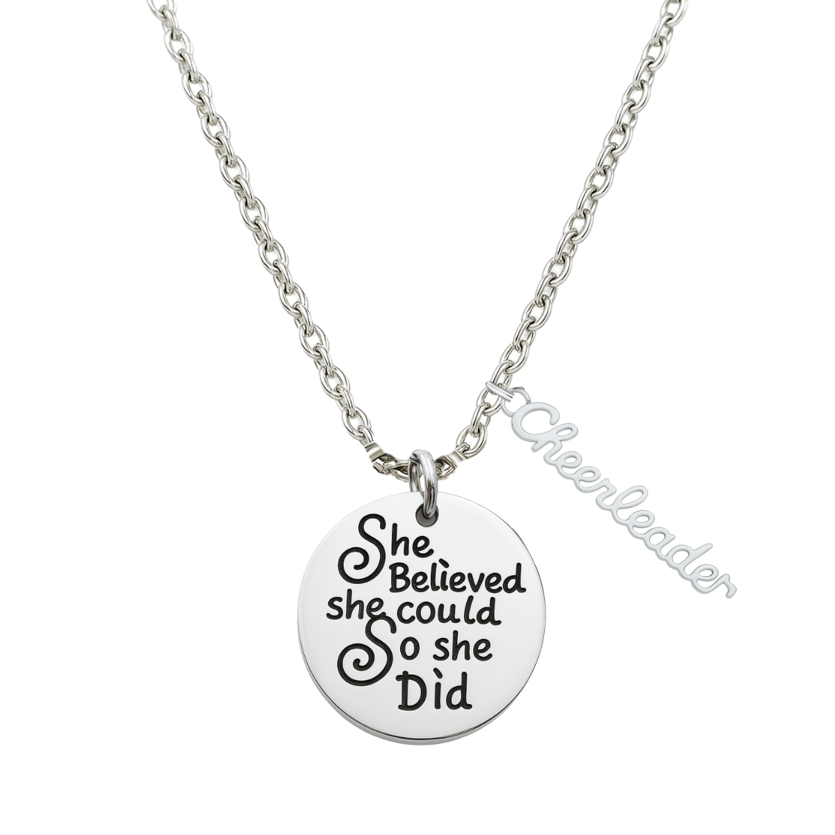 Cheer Necklace- She Believed She Could So She Did
