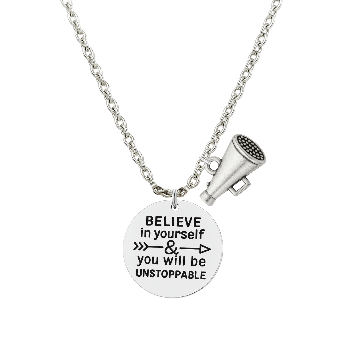 Cheer Necklace - Believe in Yourself - Pick Charm