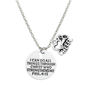 Cheer Necklace - I Can Do All Things Through Christ Who Strengthens