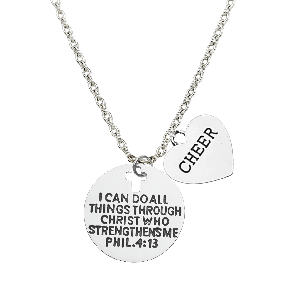 Cheer Necklace - I Can Do All Things Through Christ Who Strengthens