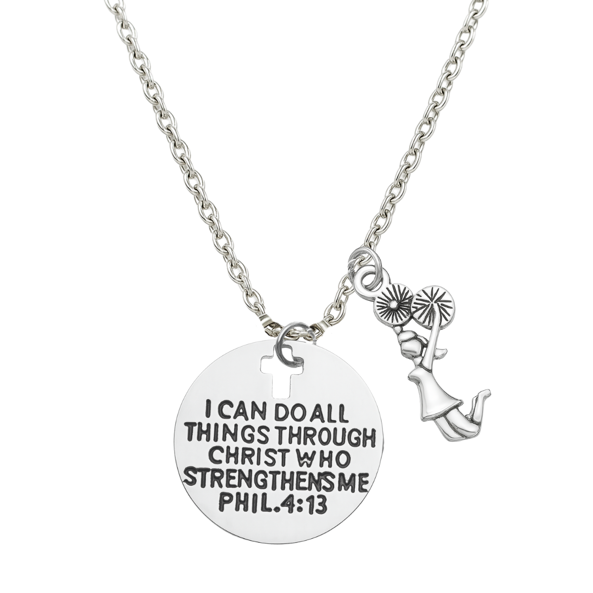 Cheer Necklace - I Can Do All Things Through Christ Who Strengthens