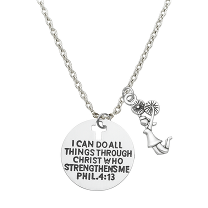 Cheer Necklace - I Can Do All Things Through Christ Who Strengthens