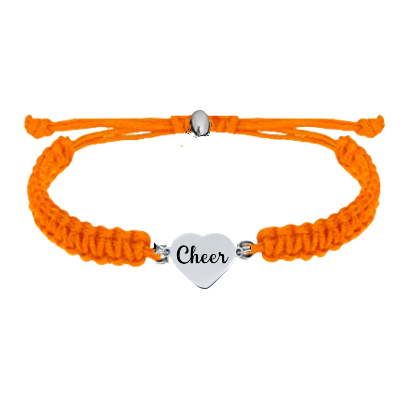 Cheer Heart Adjustable Rope Bracelet- Pick Color