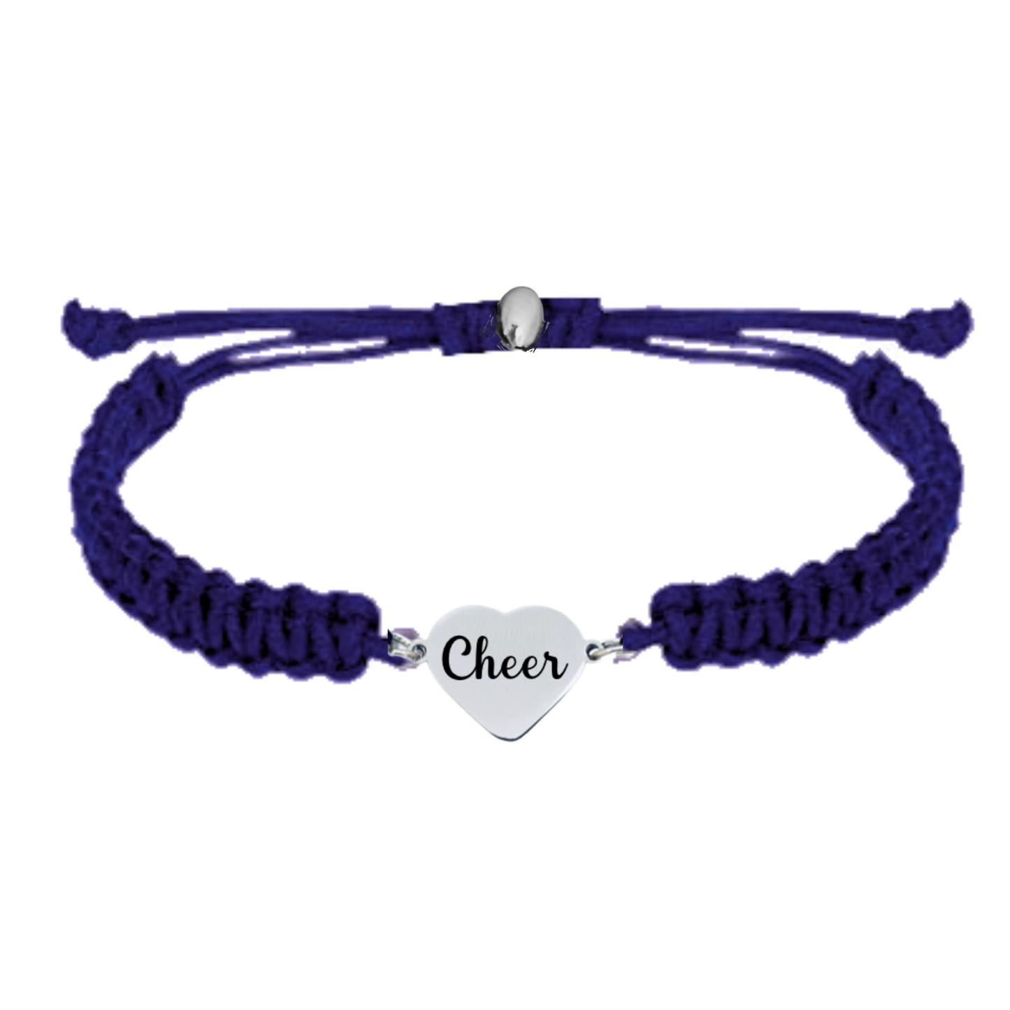 Cheer Heart Adjustable Rope Bracelet- Pick Color