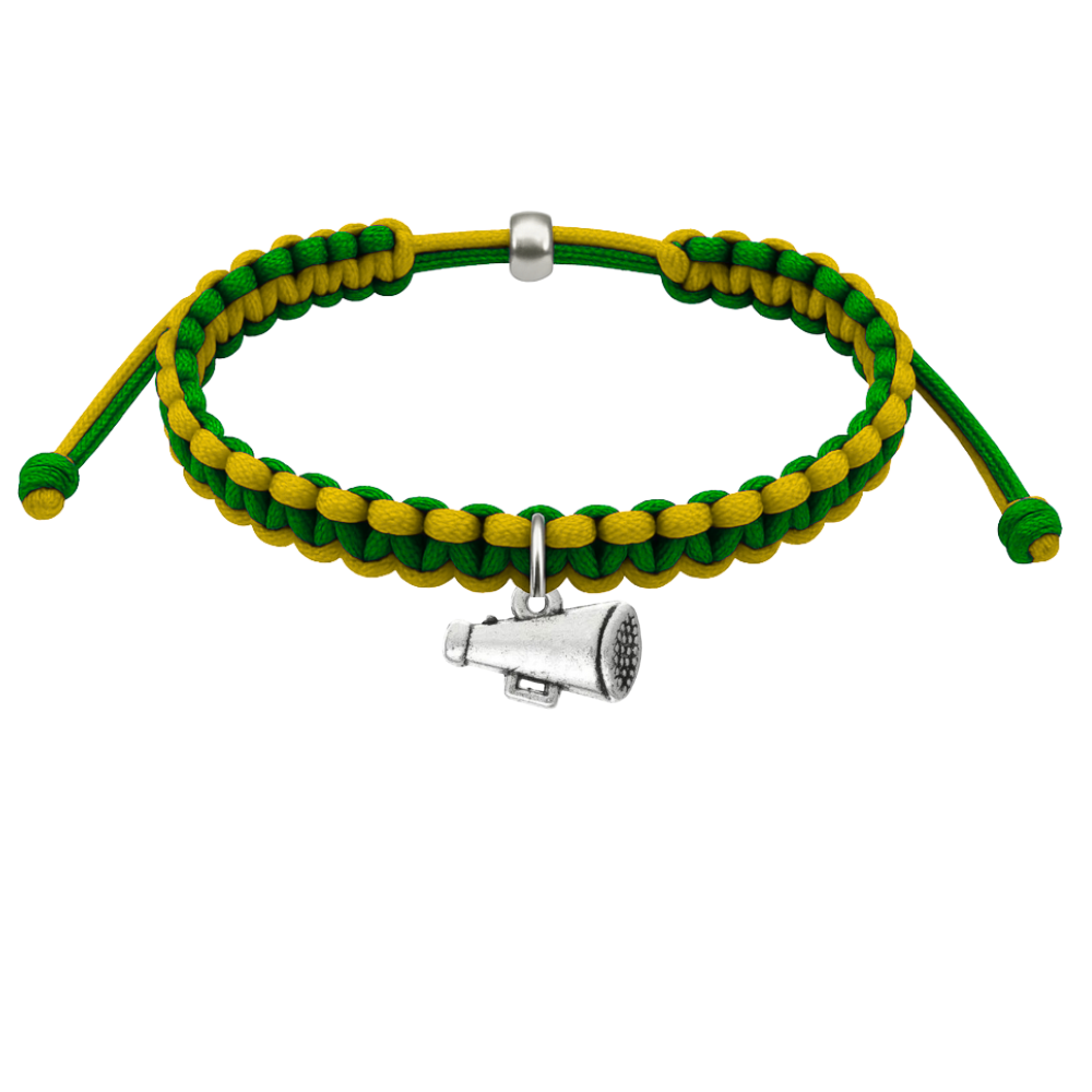 Cheer Charm Multi Colored Rope Bracelet - Pick Colors