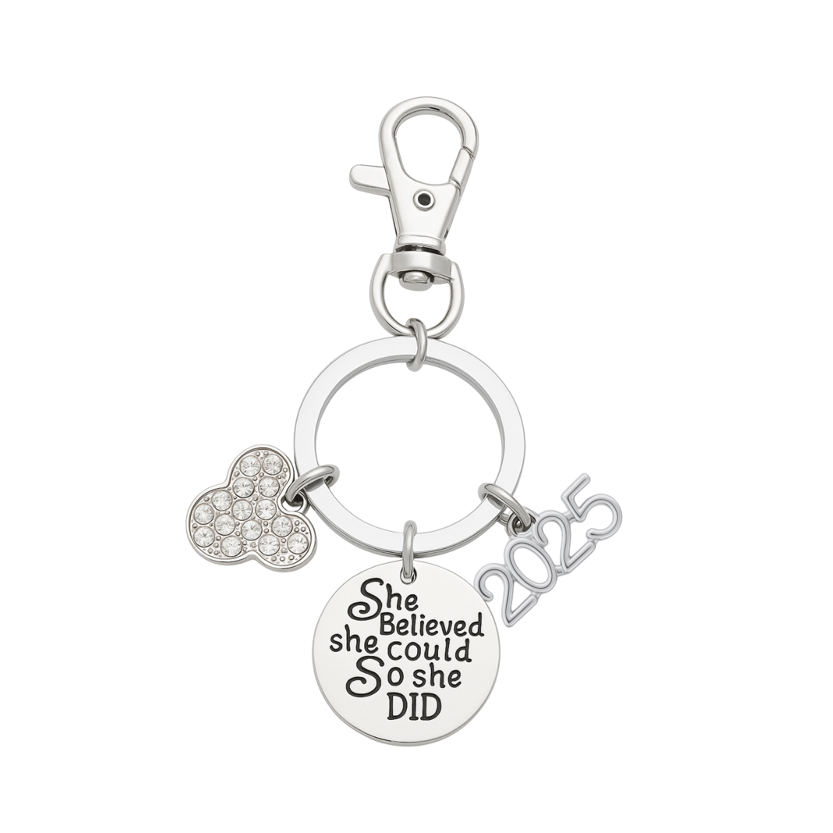 Cheer She Believed She Could Zipper Pull Keychain - D2 Summit, Worlds Gift