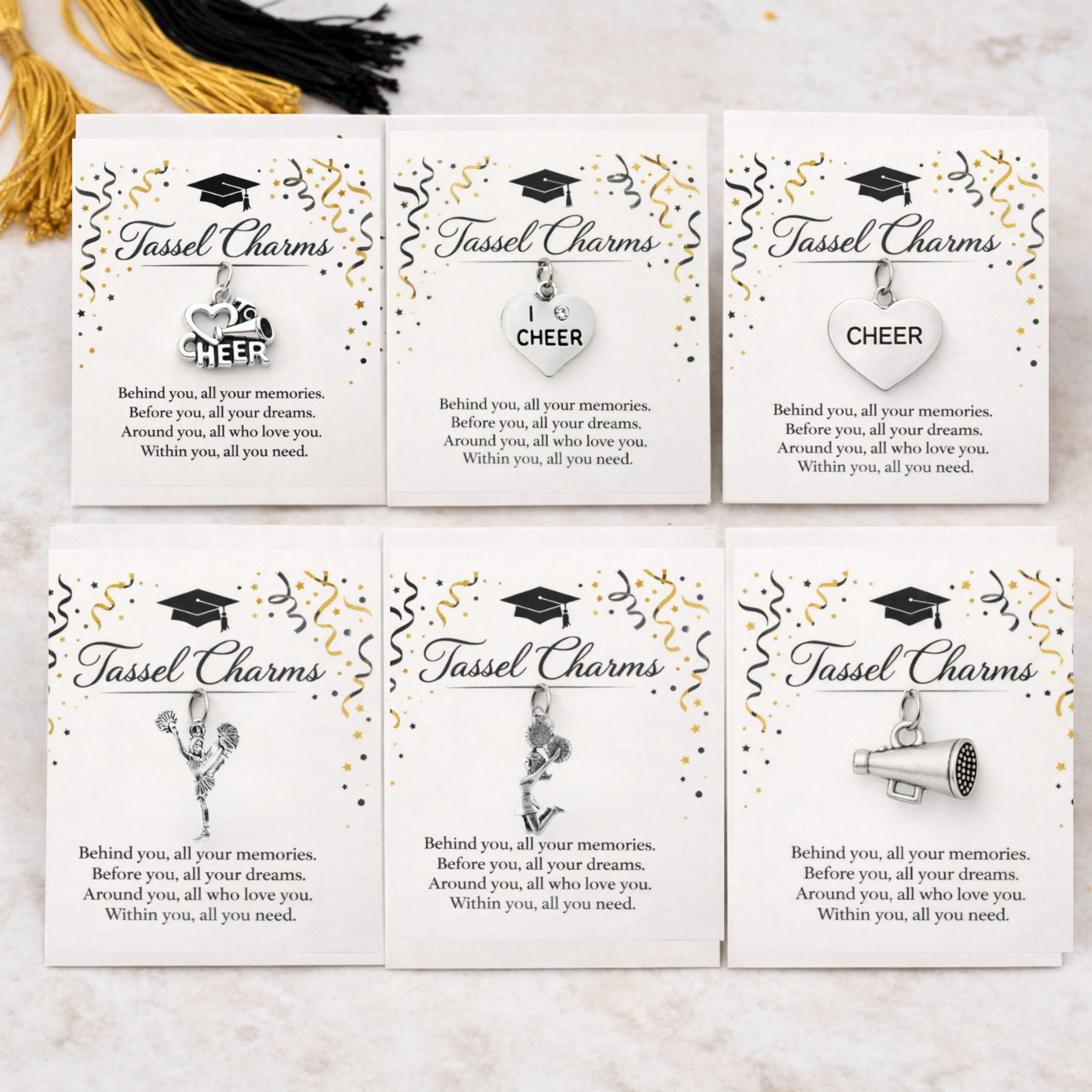 Cheer Graduation Tassel Charm