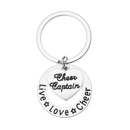 Cheer Heart Keychain - She Believed She Could So She Did