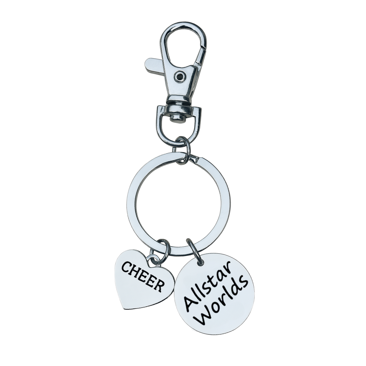 Cheerleading All Star Worlds Zipper Pull Keychain