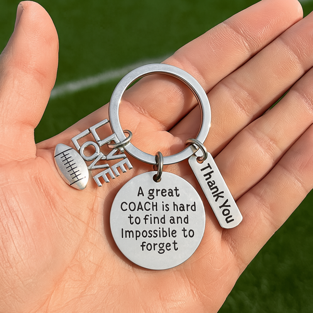 Football Great Coach is Hard to Find Keychain