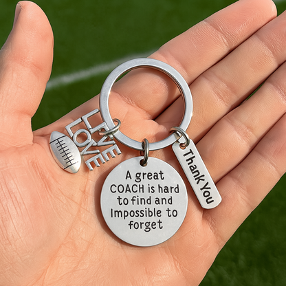 Football Great Coach is Hard to Find Keychain