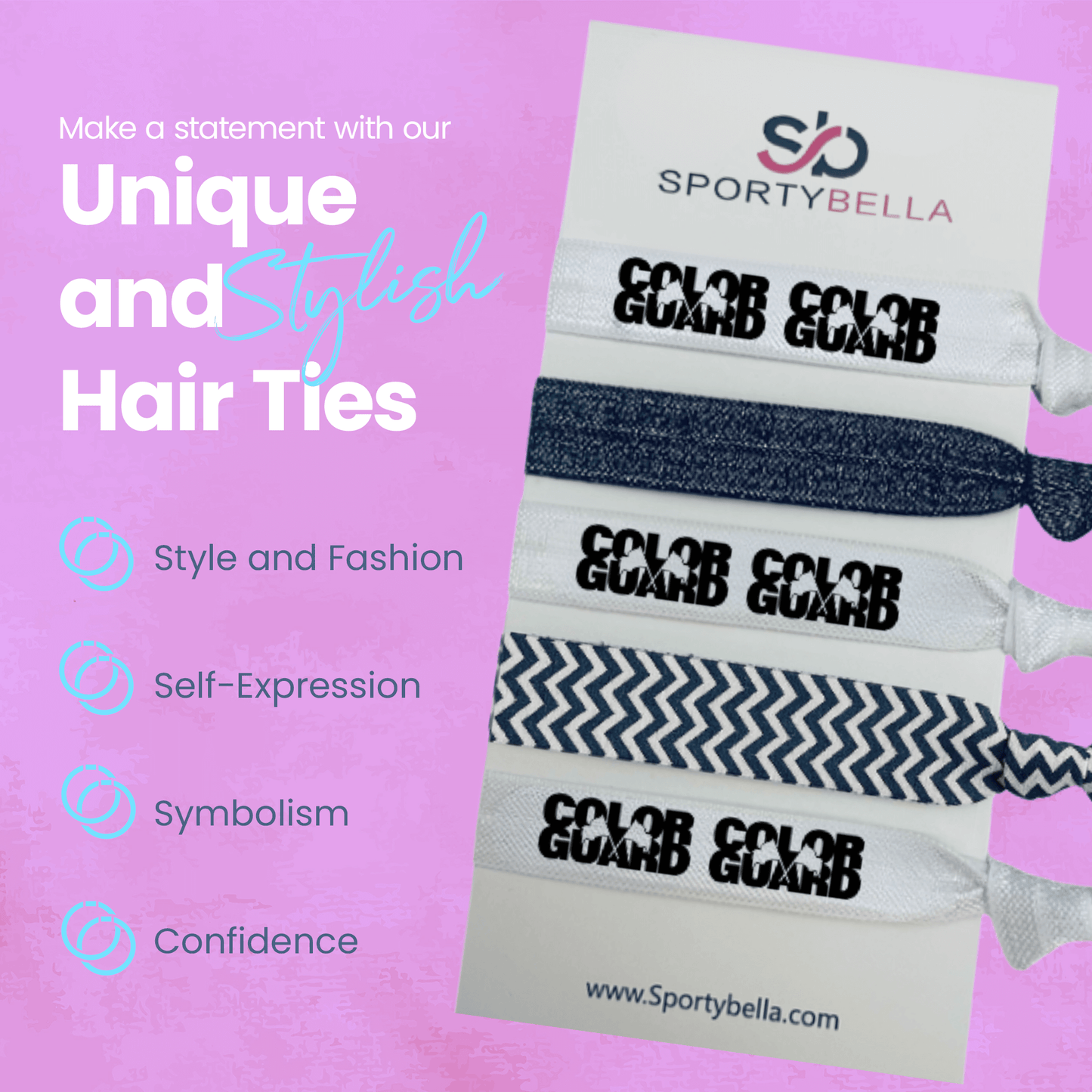 Color Guard Hair Ties