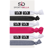 Set of 6 Color Guard hair ties featuring no crease design, perfect for performers and ideal color guard gifts.