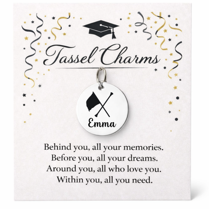 Color Guard Engraved Tassel Charm