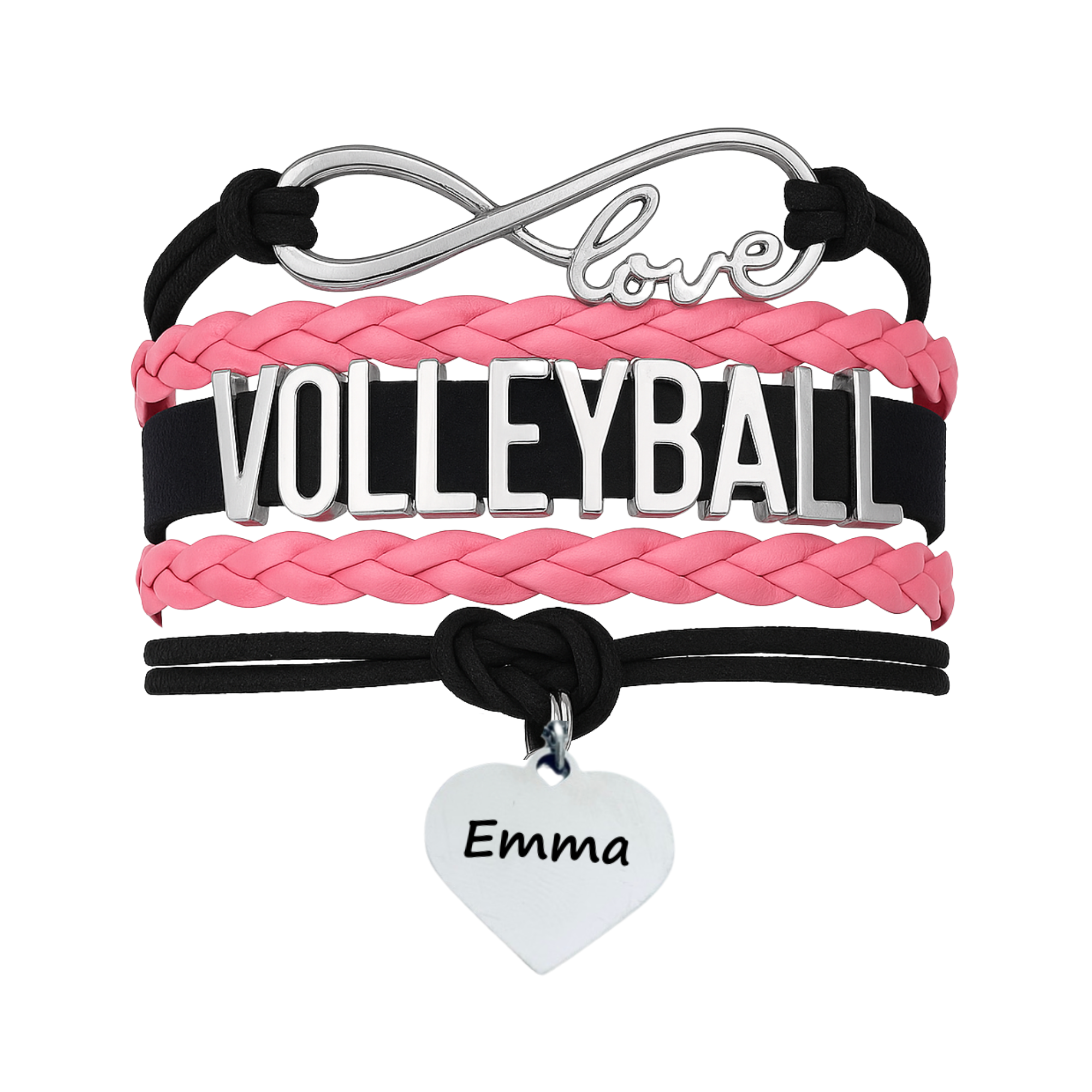 Girls Engraved Volleyball Bracelet-15 Team Colors