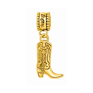 Cowgirl Charm Bead - Gold