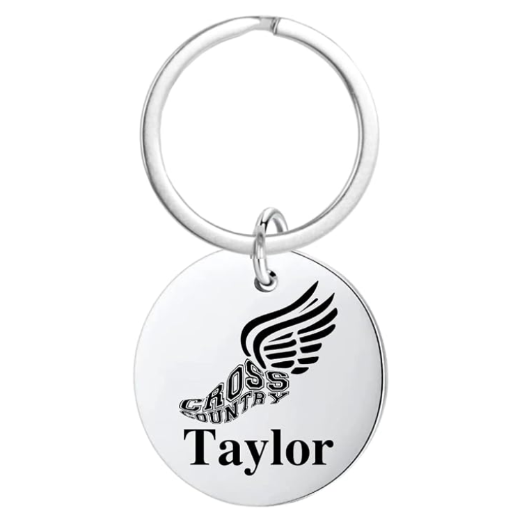 Personalized Cross Country Engraved Keychain