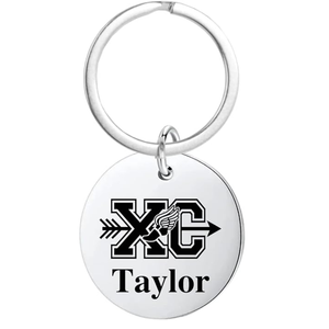 Personalized Cross Country Engraved Keychain
