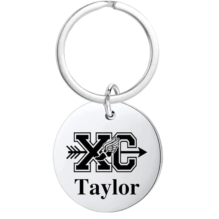 Personalized Cross Country Engraved Keychain