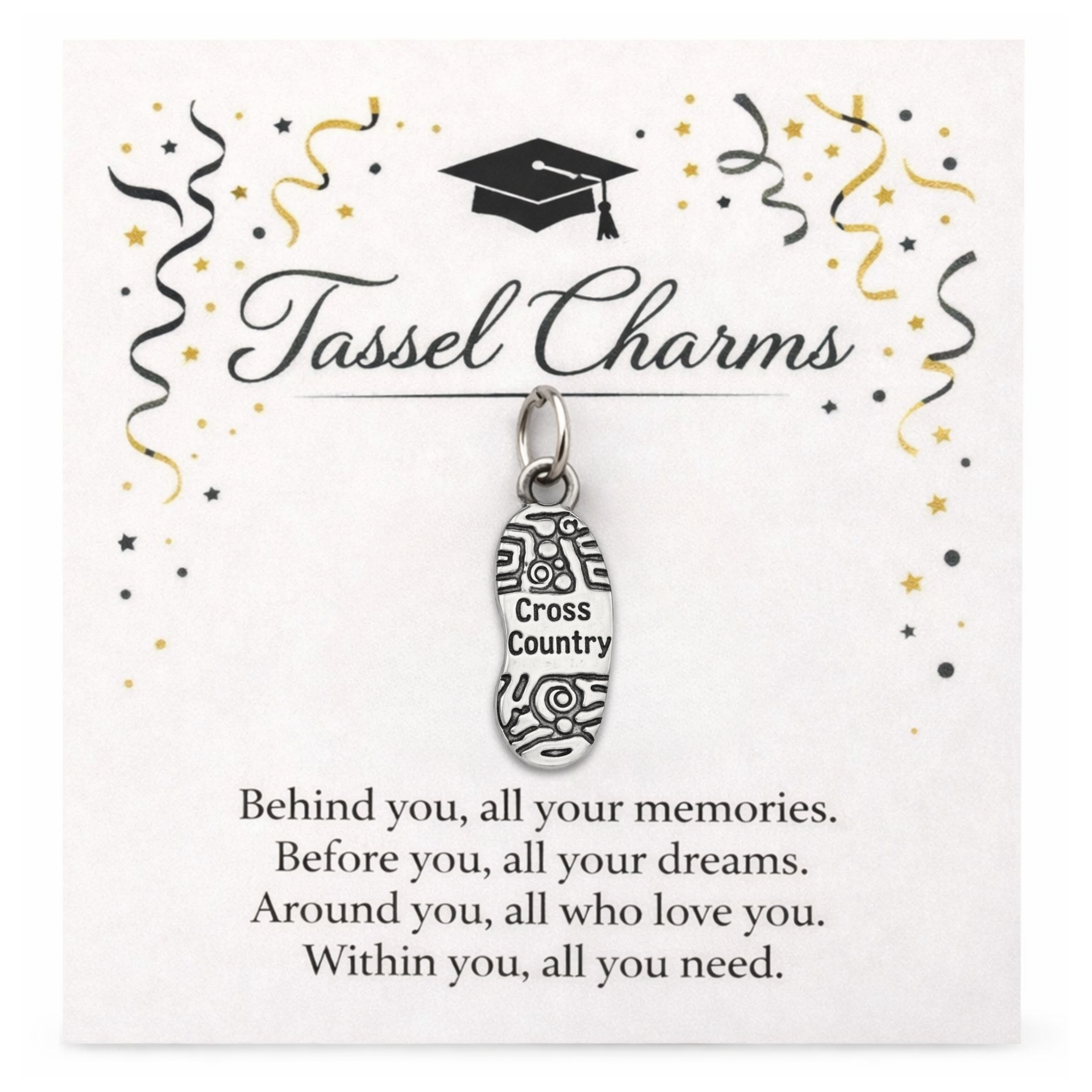 Running Graduation Tassel Charm