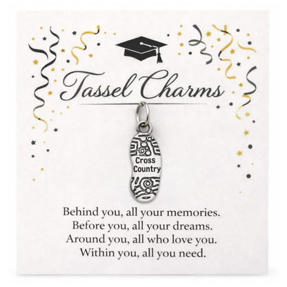 Running & Marathon Graduation Tassel Charm