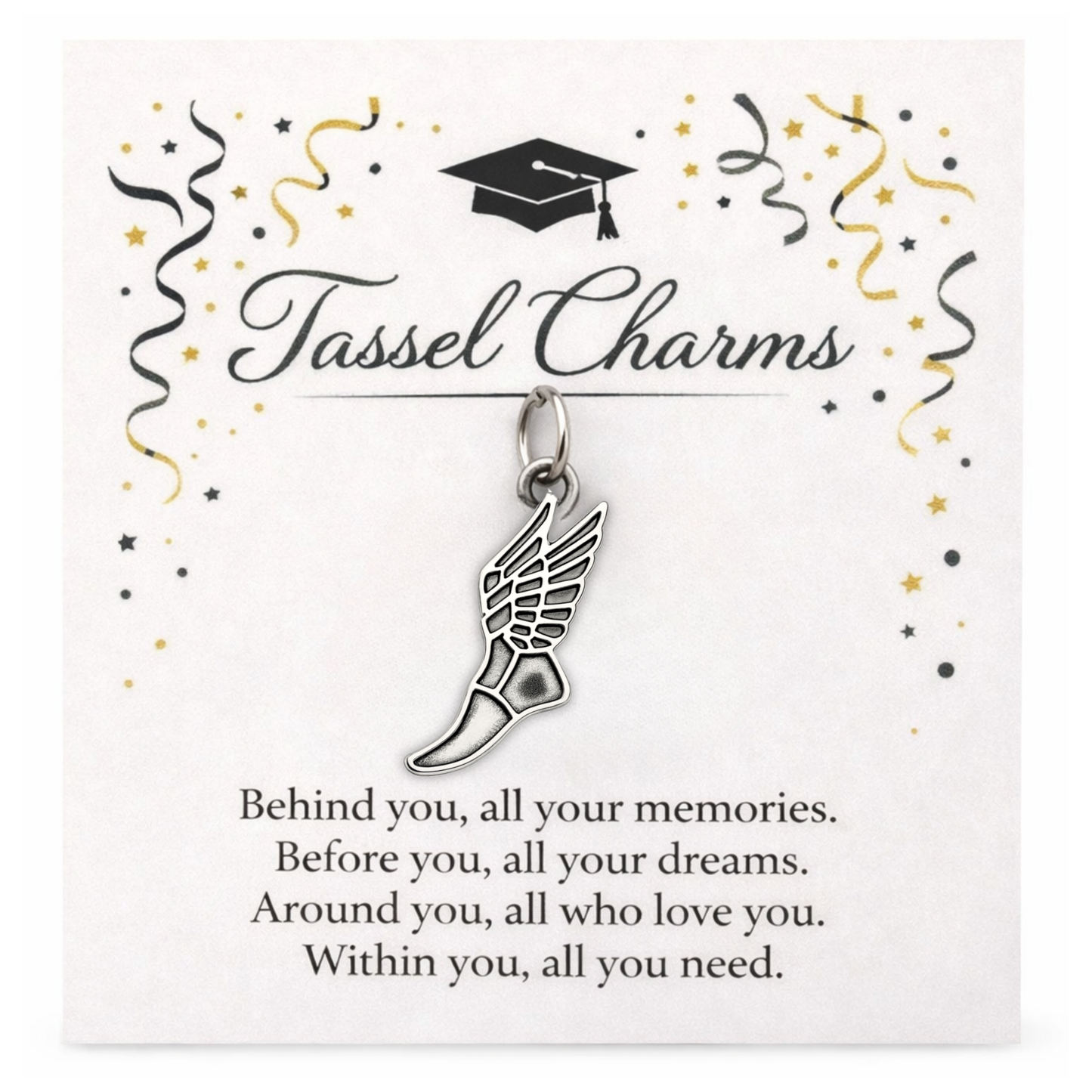 Running & Marathon Graduation Tassel Charm