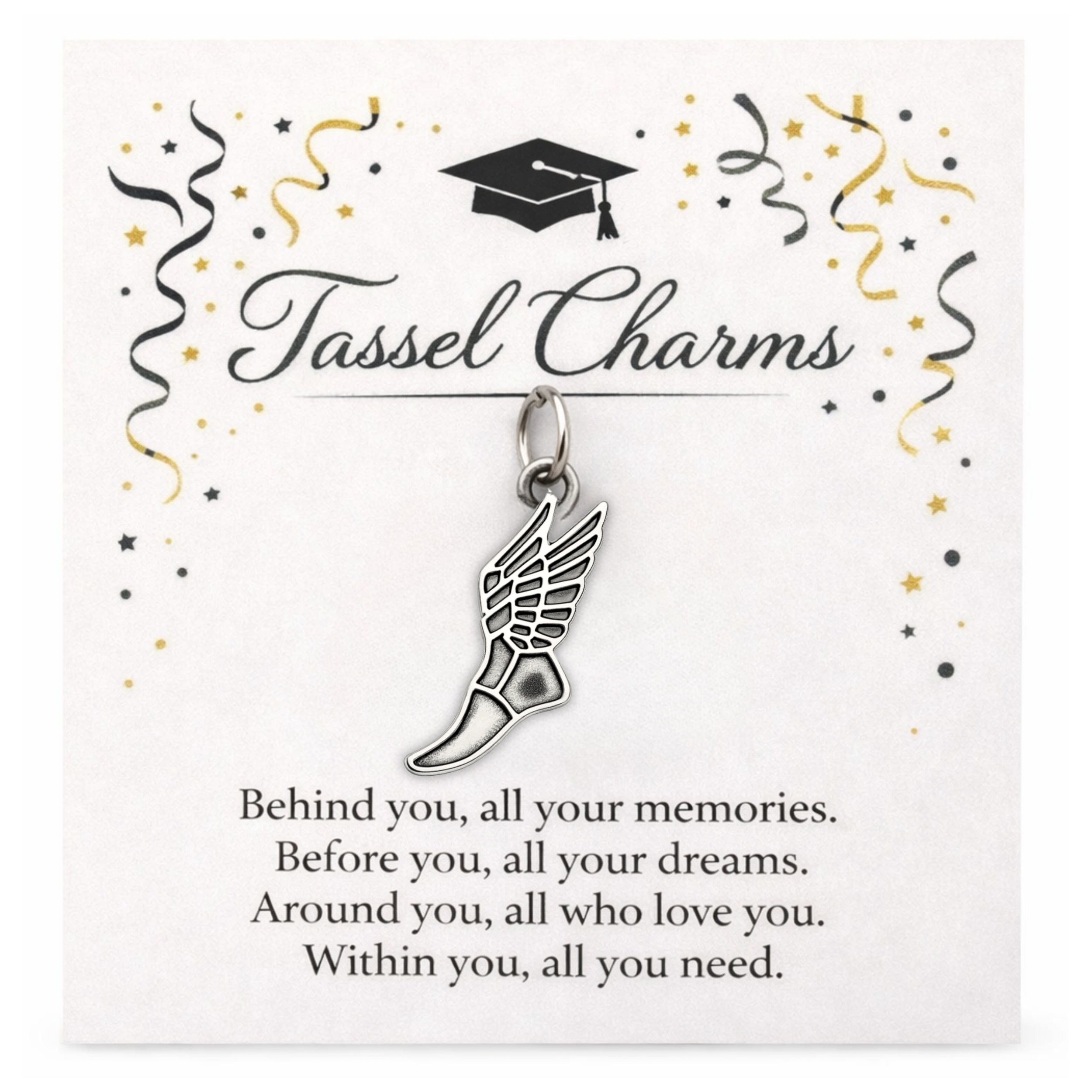 Running Graduation Tassel Charm