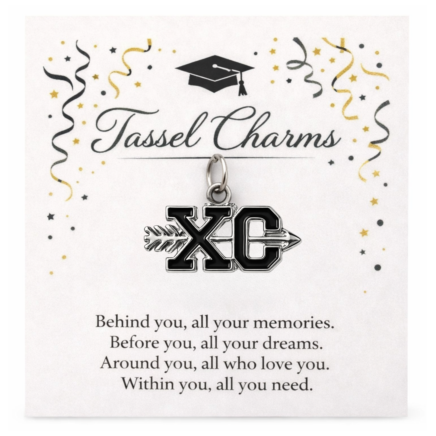 Running & Marathon Graduation Tassel Charm