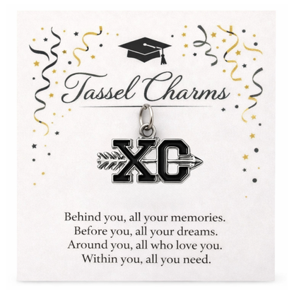 Running & Marathon Graduation Tassel Charm