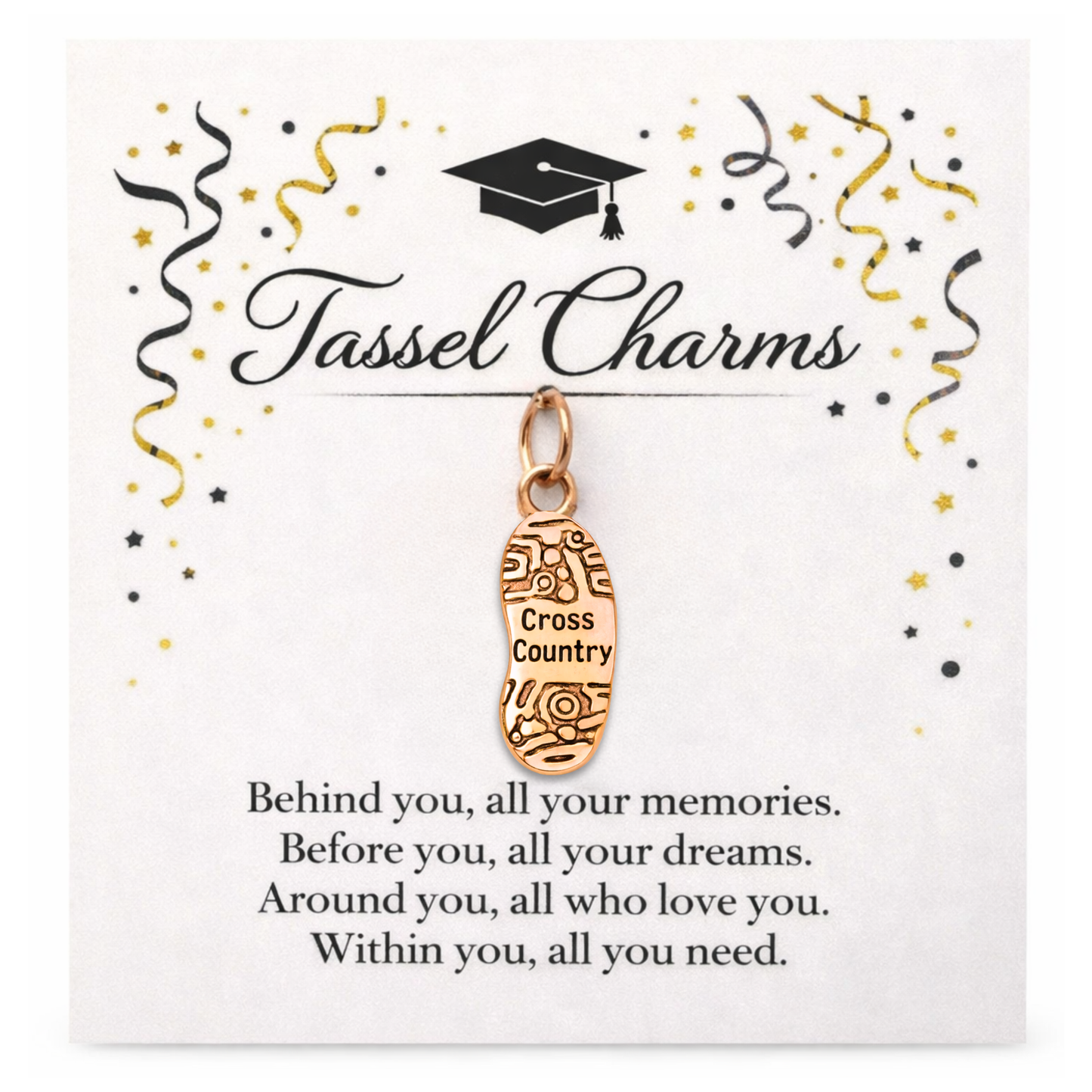 Running & Marathon Graduation Tassel Charm