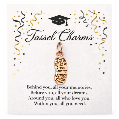 Running & Marathon Graduation Tassel Charm