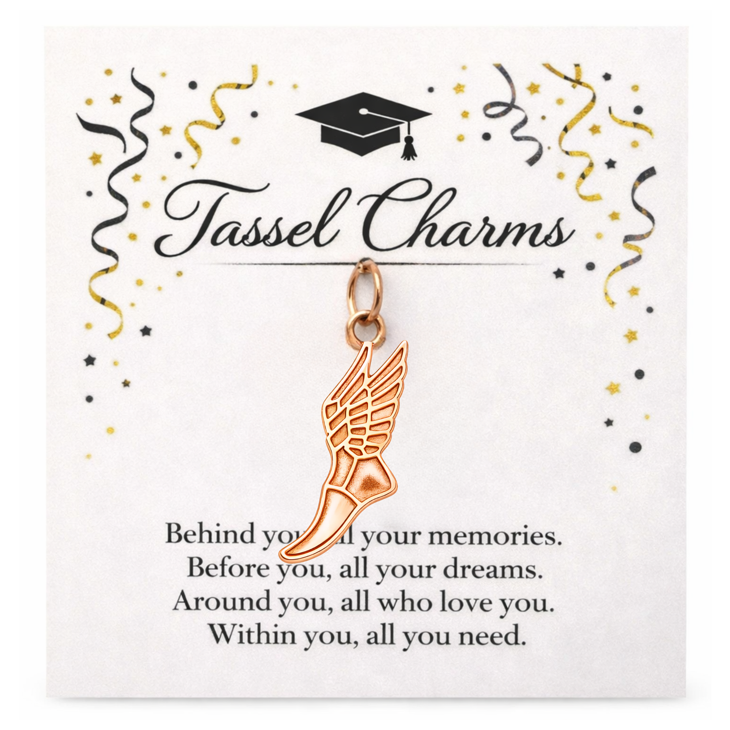 Running & Marathon Graduation Tassel Charm