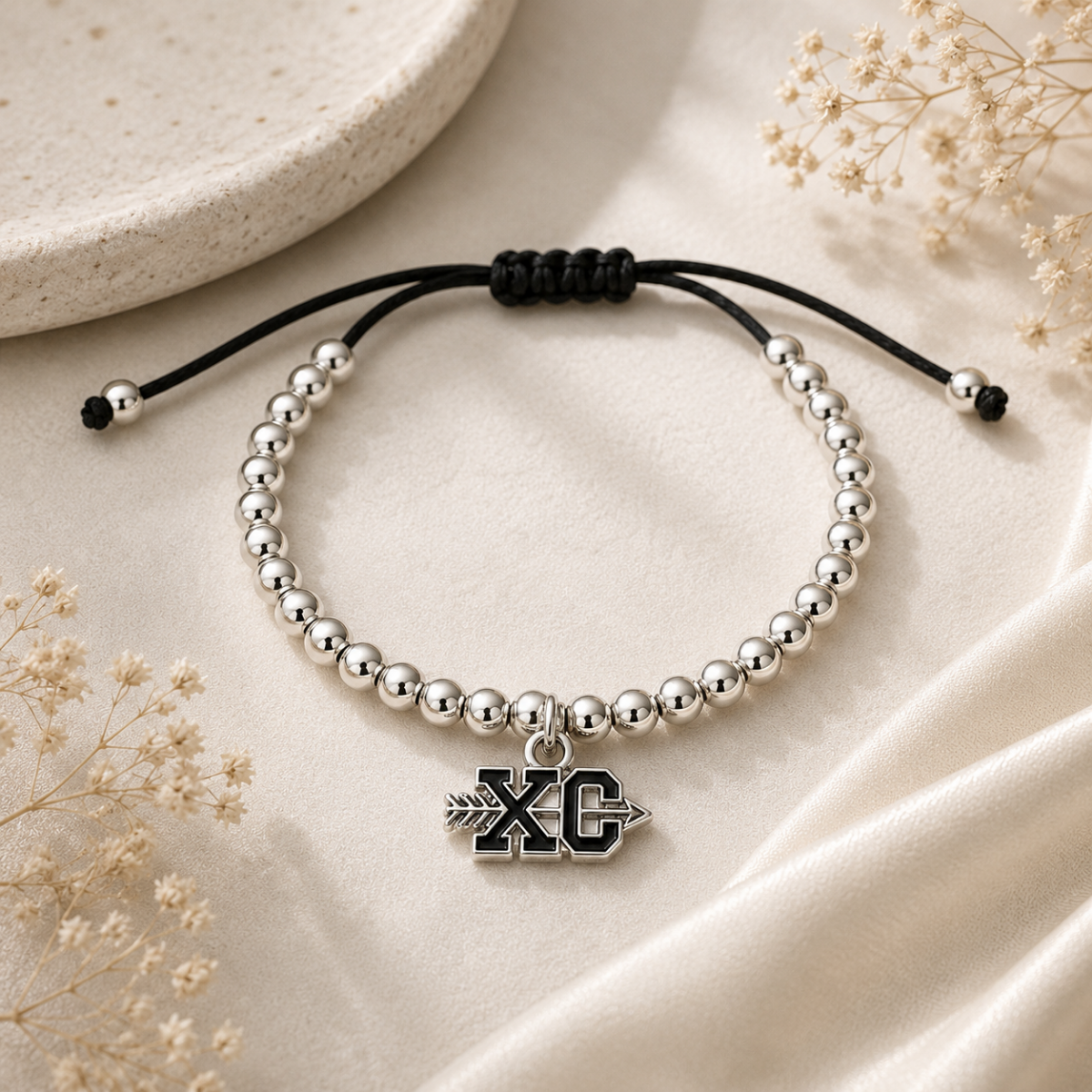 Cross Country XC Beaded Adjustable Bracelet