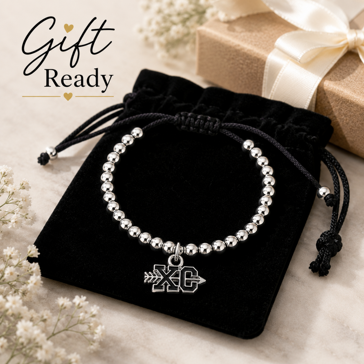 Cross Country XC Beaded Adjustable Bracelet